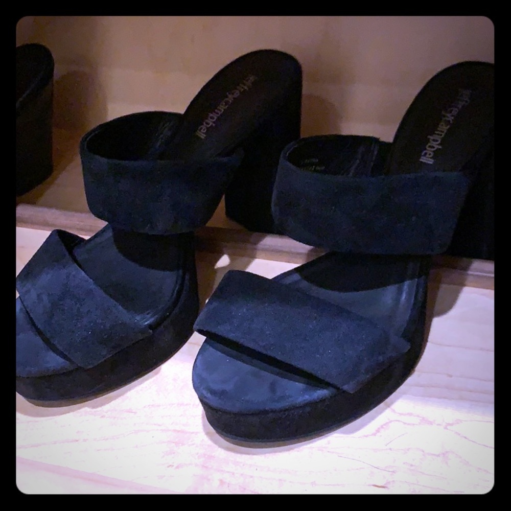 Jeffery Campbell “Adriana” suede sandals